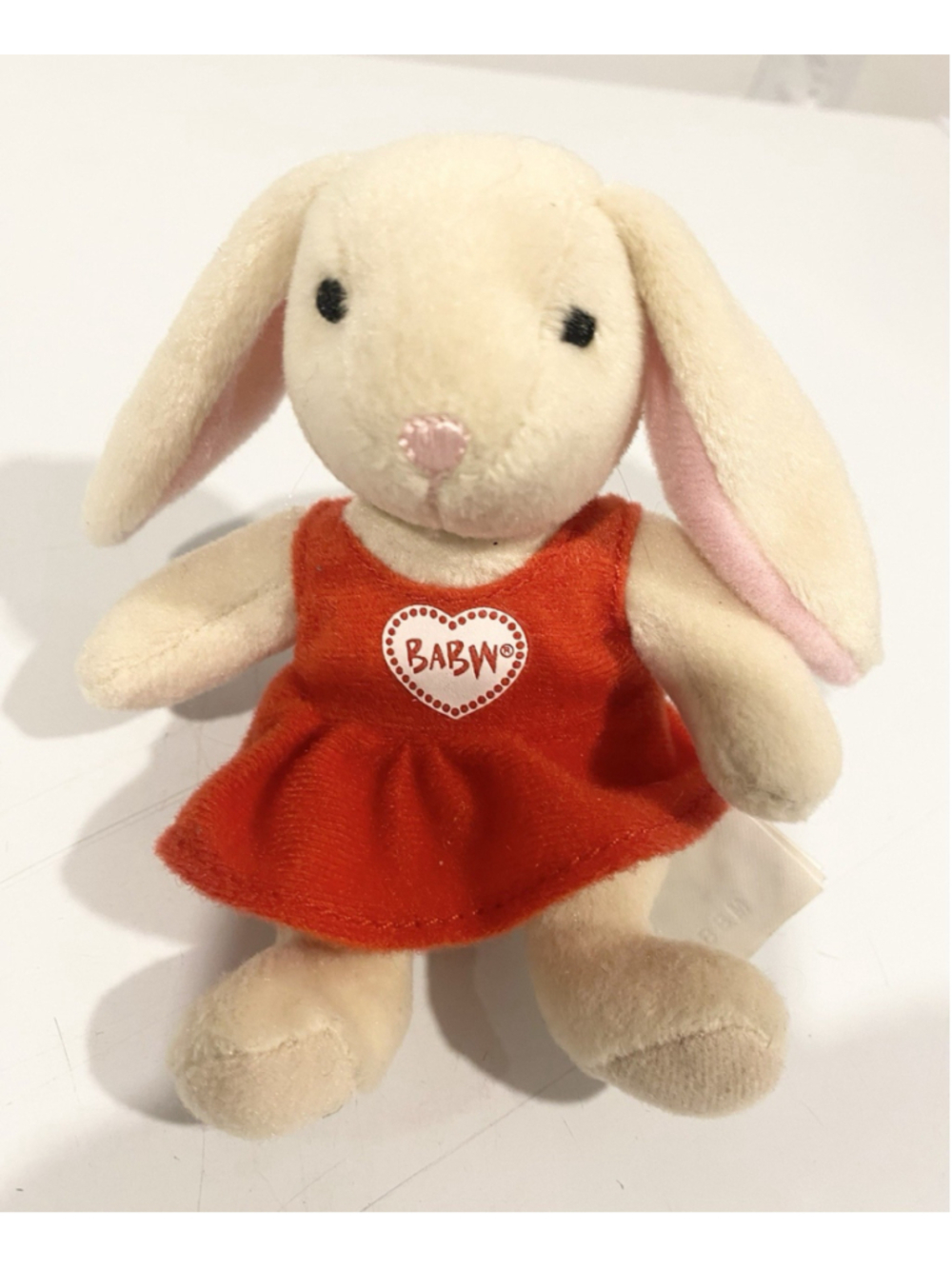 2006 Build A Bear Pawlette Coufur Bunny Plush McDonalds Red Dress Mini Toy
